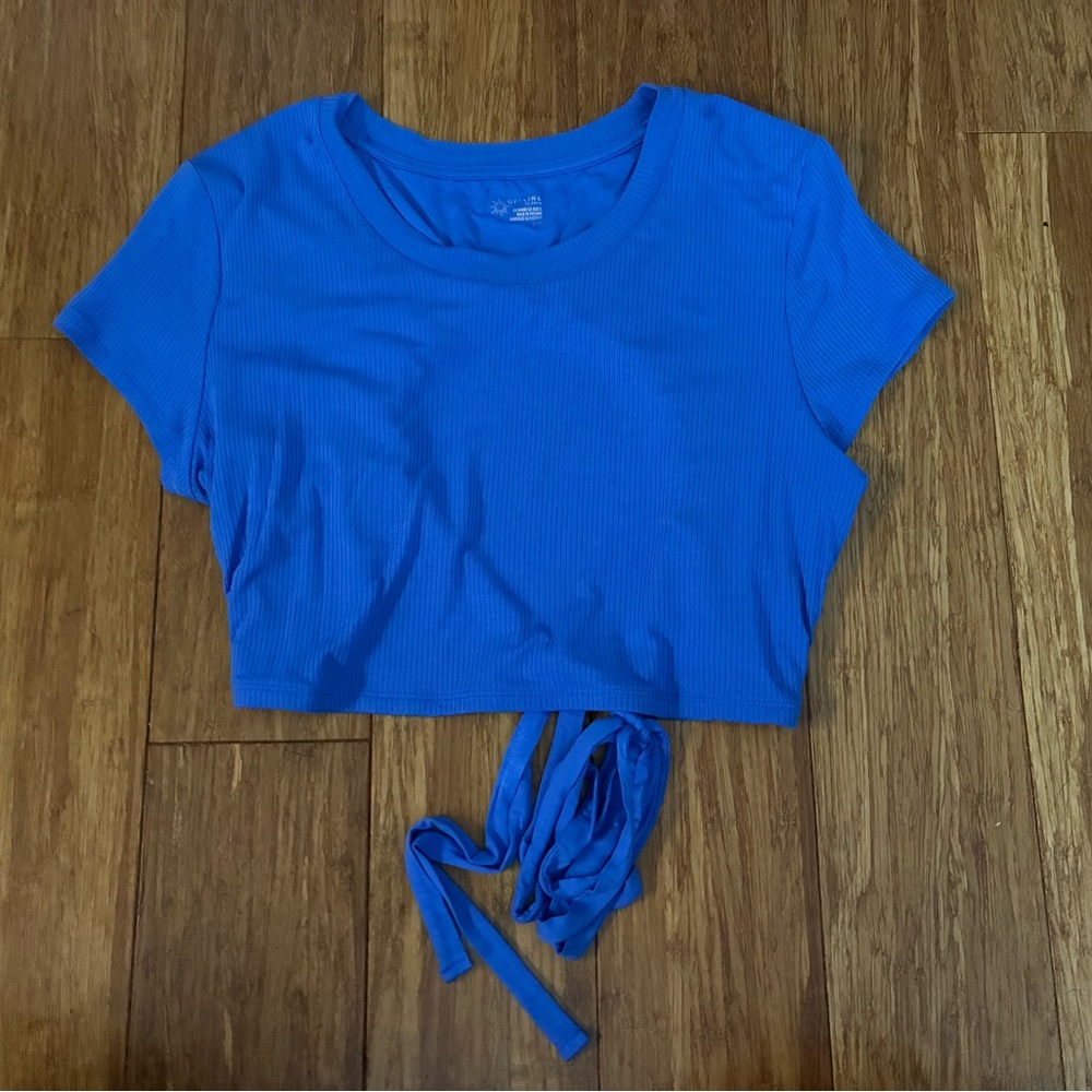 Aerie: Blue Crop Top